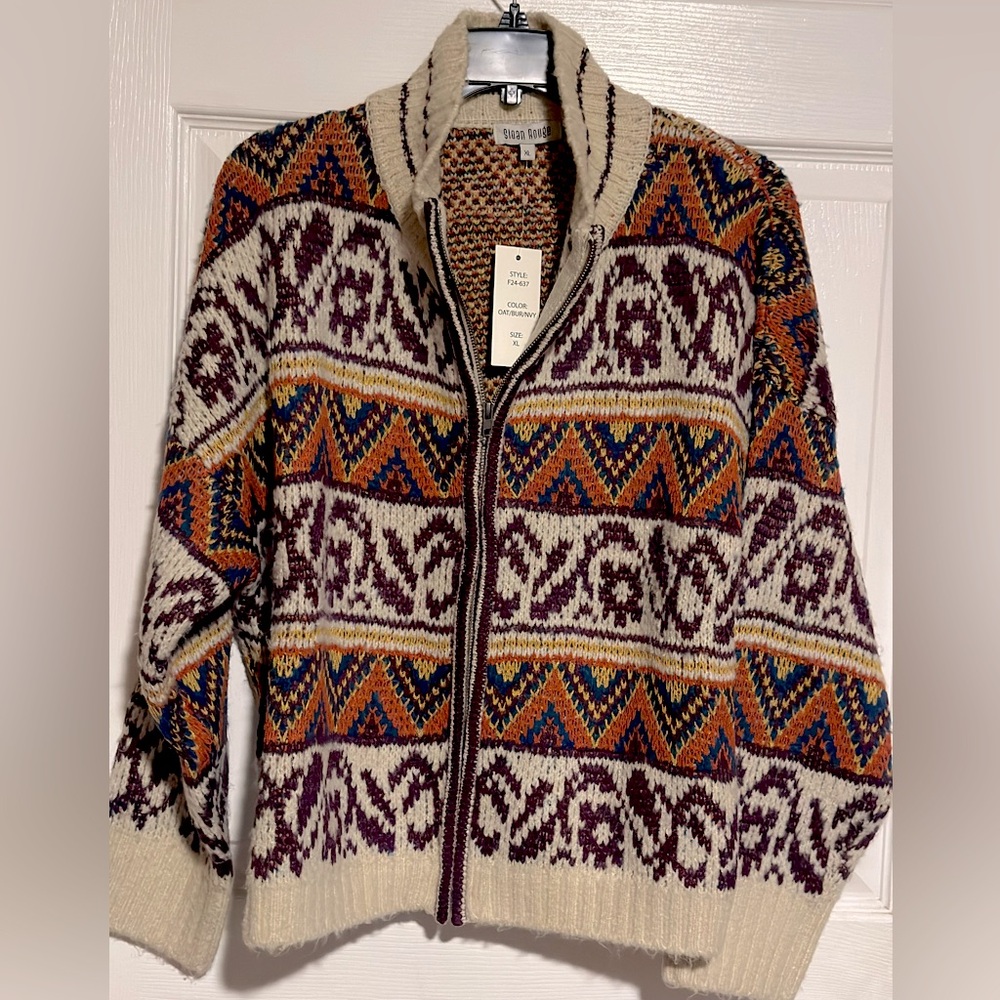 Sloan Rouge Women’s Boheme Cardigan Sweater Size XL